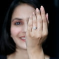 thumbnail image 3 of Kalapi Jewel 14K White Gold Plated 1.4 Ct Round Cut Moissanite Halo Ring - Beautiful Engagement Ring - Stunning Anniversary Gift - Classic Ring for Women's - Perfect Promise Jewelry, 3 of 3