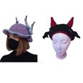 thumbnail image 5 of Hat Devil Horn Hat Knit Devil Hat Halloween Funny Hat Beanies knit Beanies Party Hat Skullies Beanies, 5 of 8