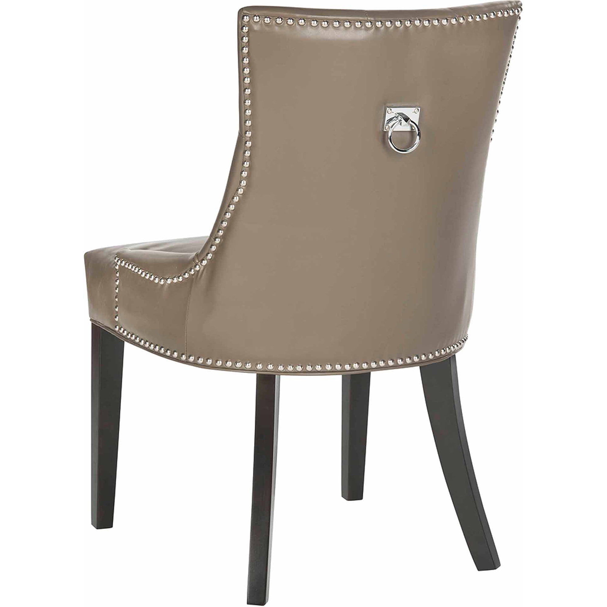 SAFAVIEH Harlow Glam Tufted Ring Chair with Silver Nailheads, Set of 2, Clay