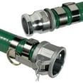 thumbnail image 3 of Gloxco Heavy Duty Green PVC Suction Hose Assembly for Water Transfer, 1-1/2" Inside Diameter, Installed Male x Female Cam and Groove Fittings, 10 ft Length, 3 of 7