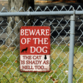 thumbnail image 4 of Humorous 8x12 Inch Metal Sign - Beware of Dog & Cat Sign for Home, Bar, Cafe Decor for Home, Bar, Garage, Coffee Shop & More, 4 of 5