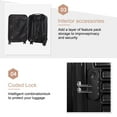 thumbnail image 5 of Carry On Luggage, 20" Hardside Suitcase ABS Spinner Luggage with Lock - Shell in Black, 5 of 10