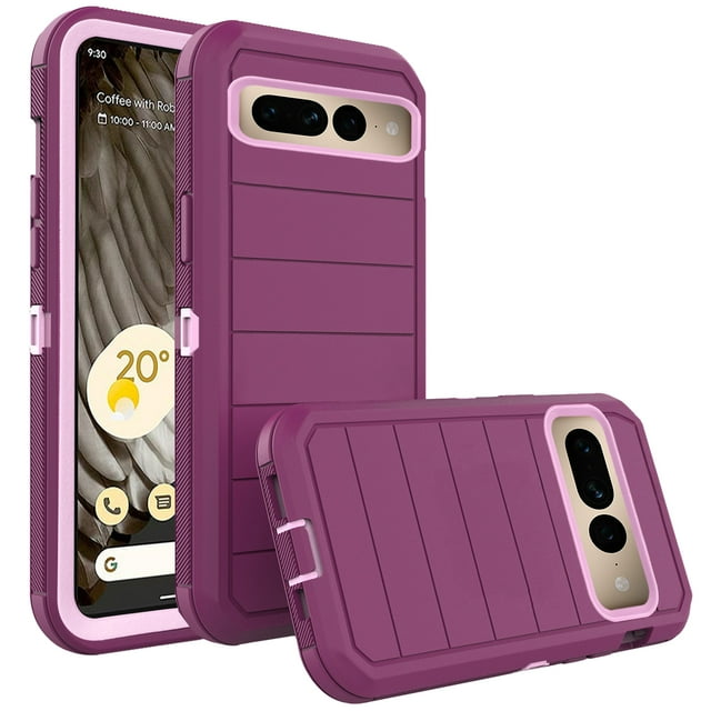 Asuwish Compatible with Google Pixel 7 Pro 5G Phone Case Hybrid Rugged Shockproof Hard Protective Drop Proof Full Body Heavy Duty Mobile Cell Cover for Pixel7Pro Pixel7 XL Seven 7Pro Women Men Purple