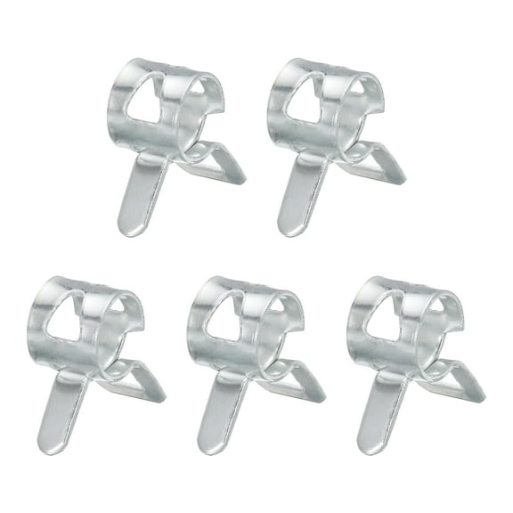 Uxcell Spring Hose Clamp 8mm Dia Iron Band Type Low Pressure Air Clip Silicone Vacuum Fuel Oil Hose Pipe Clamp, 5PCS