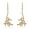 Gold, variant on THC Marijuana Molecule Dangle Earrings | Clayton Jewelry Labs