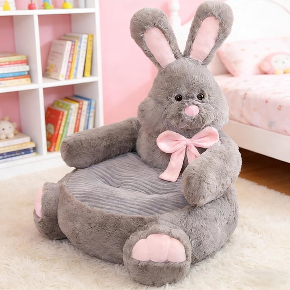 Cute Sofa Seat Rabbit Chair Bean Bag Chair Seat, Armrest Chair Sofa, Animals Seat Cushion for Play Room, Comfortable Animal Shaped Cushion for Home Bedroom Decoration
