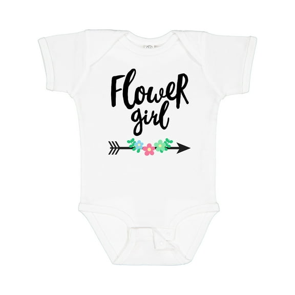 Inktastic Flower Girl with Arrow and Flowers Girls Baby Bodysuit