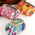 thumbnail image 5 of Xinyolin Vintage Floral Print Kiss Clasp Women Mini Pouch Money Bag Wallet Coin Purse, 5 of 7