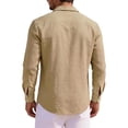 thumbnail image 6 of Vetsdori Mens Shirts Pocket Winter Linen Work Button Up Casual Stylish Collar T-Shirts for Men Plain, 6 of 9