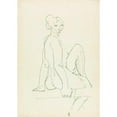 thumbnail image 3 of Henri Gaudier-Brzeska 11x14 Black Modern Framed Museum Art Print Titled - Seated Female Figure 2 (1910 - 1915), 3 of 5