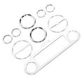 thumbnail image 3 of 9pcs Motorcycle Instrument Speaker Trim Cover Set Fits for Touring Trike Models 1996-2013Silver, 3 of 5