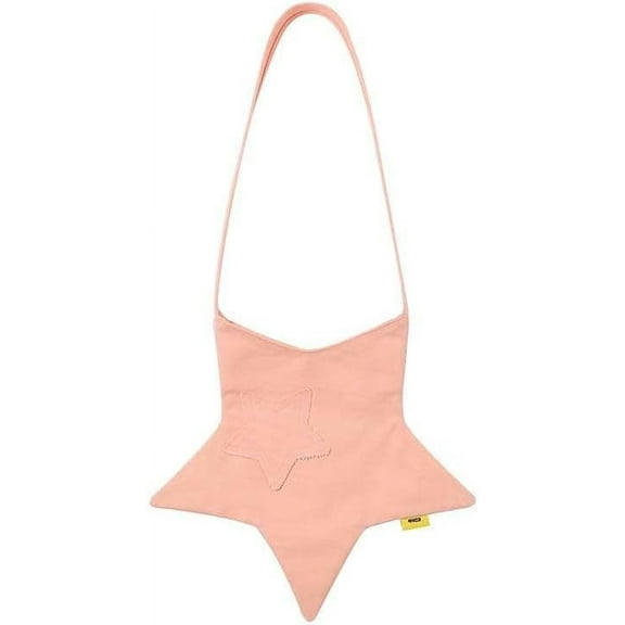 Kukuzhu Women's Y2K Aesthetics Bag Star Plush Fluffy Tote Bag Cutecore Fairycore Purse with Long Strap Kawaii Shoulder Bag (Black,One size)