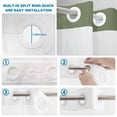 thumbnail image 4 of No Hook Shower Curtain, Green Solid Color Shower Curtains for Bathroom with See Through Top Window, Aesthetics Contemporary Luxury Waterproof & Washable Bath Curtain Standard 72"x72", 4 of 9