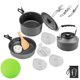 thumbnail image 2 of Eigraketly Paquete de 14 ollas para acampar al aire libre, utensilios de cocina portátiles, antiadherentes, mochileros, lavables, con Kits de desorden para acampar Negro, 2 of 6