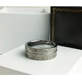 thumbnail image 2 of 8MM Men's Tungsten Ring Hammered Finish Pipe Cut Faceted Tungsten Carbide Wedding Band Anniversary Ring Engagement Band - #856s12.5, 2 of 3