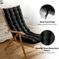 thumbnail image 4 of HioHa Rocking Chair Cushion, 49x19x3 inch Lounge Chaise Chair Cushion with Ties, Thickened Recliner Cushion Double-Sided Foldable(Black), 4 of 8