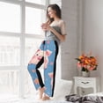 thumbnail image 5 of Kdxio Women's Comfy Stretch Cute Pig Flowers Print Drawstring Pajama Pants-Small, 5 of 5