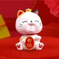 thumbnail image 6 of Resin Lucky Cat Figurine Ornament Art Decorative Creative Craft Animal Sculpture Kitten Statue for Desktop Present Festival Bedroom Cabinet Style B, 6 of 9