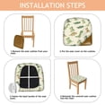 thumbnail image 4 of Cartoon Dinosaurs Seat Covers for Dining Room Chairs Set Of 4,Stretch Printed Washable Chair Seat Cover with Elastic Ties and Button,Removable Waterproof Couch Cushion Covers, 4 of 6