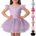 thumbnail image 7 of EnJoCho Girls Tutu Dress Ruffl𝖾 Sleeveless Gradient Tulle Toddler Elastic Smoc𝗄ed Wedding Puffy Dresses Summer Cute Princess Outfit Toddler Skater Dress Casual, 7 of 7