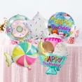 thumbnail image 1 of Globos de Globos de feliz cumpleaños, Globos de papel de aluminio de feliz cumpleaños de donut para cumpleaños dulce, suministros para fiestas, 1 of 8