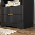 thumbnail image 5 of Nightstand with 2 Drawers,Smart Nightstand Bedside Tables with Night Light,Modern End Table for Bedroom,Living Room,Black, 5 of 8