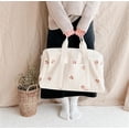 thumbnail image 2 of Quilted Duffle Bag For Women Cute Weekender Bag Floral Travel Bag Cotton Diaper Tote Bag, 2 of 6