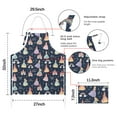 thumbnail image 7 of Dark Blue Little Princess Pattern Apron-Garden Aprons for Women with Pockets-Cotton Linen Waterproof Kitchen Cooking Gardening Aprons Adjustable for Kitchen,Cooking,BBQ and Salon 33x27 Inch, 7 of 7