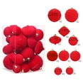 thumbnail image 2 of 35pcs Velvet Christmas Ball Ornaments Set Flocked Christmas Hanging Ornaments Assortment for Xmas Tree Holiday Decor, 2 of 2