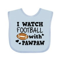 Inktastic I Watch Football with My Pawpaw Boys Baby Bib