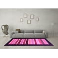 thumbnail image 3 of Ahgly Company Indoor Round Abstract Pink Modern Area Rugs, 8' Round, 3 of 4