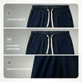 thumbnail image 2 of Republic Blue Men's Casual Cotton Elastic Active Jogger Gym Shorts with Pockets, 2 of 2