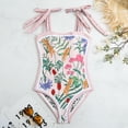 thumbnail image 3 of Maillot de Bain une-Pièce vintage à Bretelles Double Face avec Imprimé Fixe FJH, 3 of 6