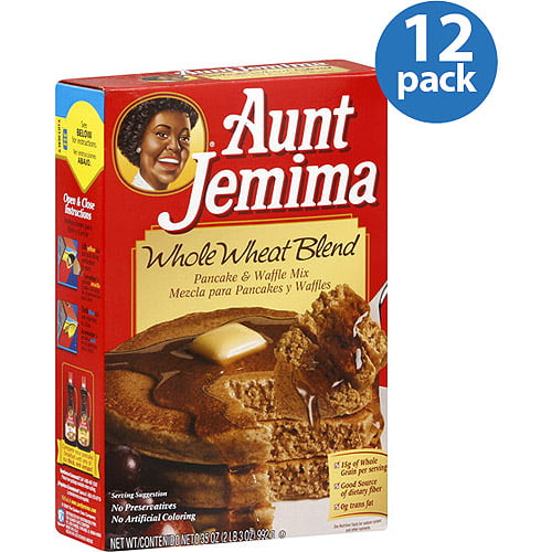 Aunt Jemima Whole Wheat Blend Pancake And Waffle Mix 35 Oz Pack Of 12