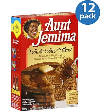 Aunt Jemima Whole Wheat Blend Pancake & Waffle Mix, 35 oz, (Pack of (Best Whole Wheat Pancakes)