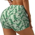 thumbnail image 1 of Balery Dinosaurs on Roller Skater Pantalones cortos de entrenamiento estampados para mujer, sin costuras, ajustados, para gimnasio, yoga, correr, deportes, ejercicio activo, fitness.-Small, 1 of 8