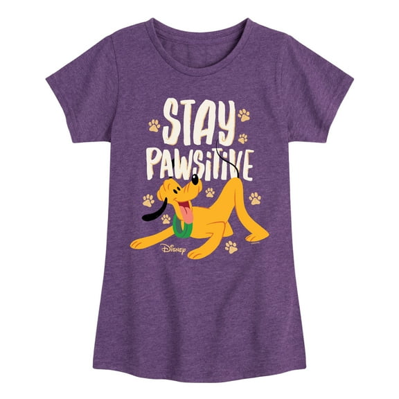 Disney Classics - Cats & Dogs - Stay Pawsitive  - Toddler And Youth Girls Short Sleeve Graphic T-Shirt