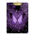 thumbnail image 6 of ALAZA Plastic Clipboard A4 Letter Size Decorative Clipboards for Students Women Men 9" x 12.5" Sparkling Butterfly Purple-a1, 6 of 6