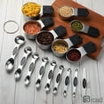thumbnail image 3 of 16-Piece Magnetic Measuring Cups And Spoons Set, Stainless Steel Stackable Design With Leveler For Dry & Liquid Ingredients, Baking & Cooking Essentials​,Black, 3 of 7