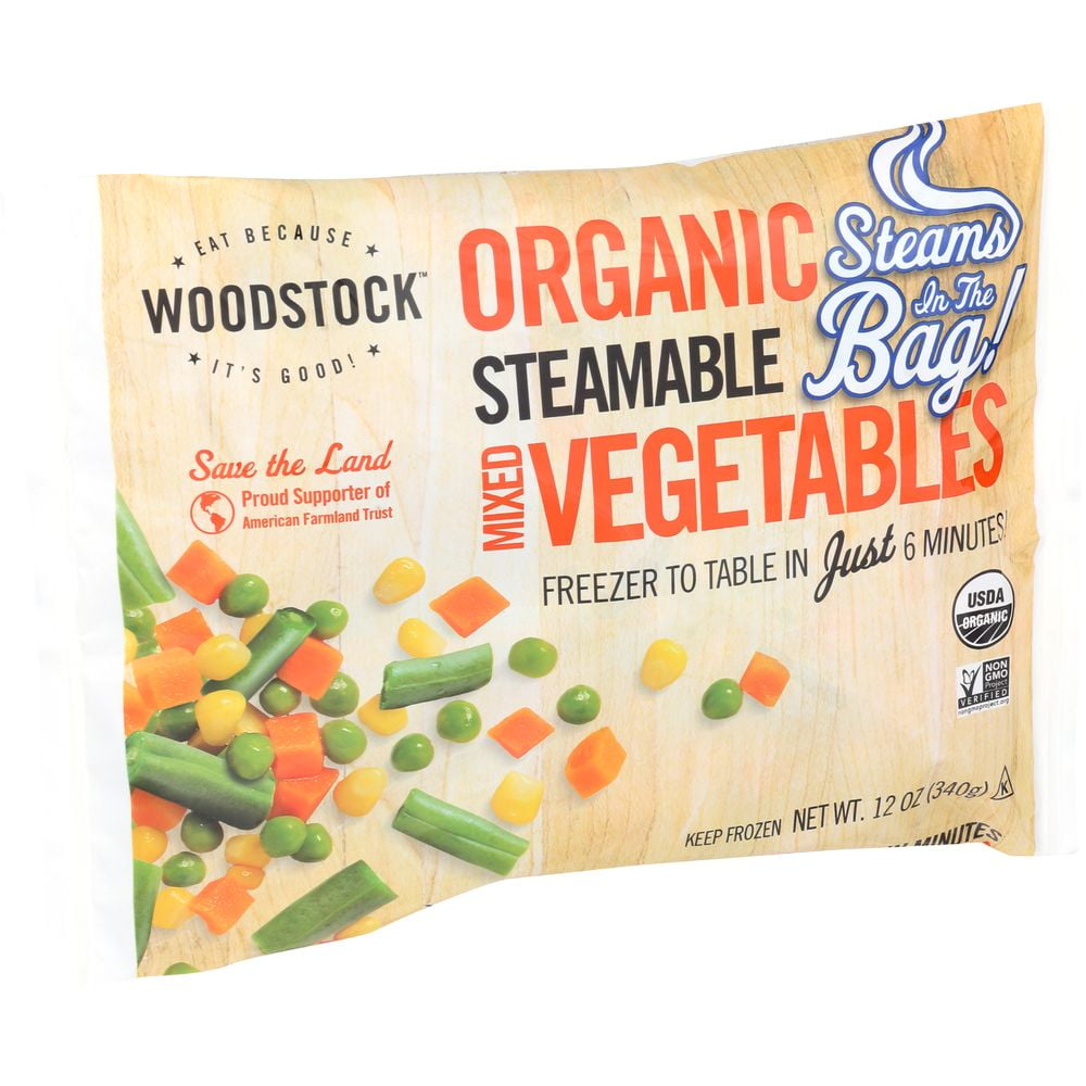 Woodstock Farms Organic Steamable Mixed Vegetables, 12 Ounce -- 12 per Case.