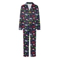 thumbnail image 4 of Jkety Silk Christmas Pajamas for Family - Matching Satin Pajamas Sets Long Sleeve Button Down Comfy Loungewear Sets, 4 of 7