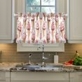 thumbnail image 2 of Yayeee Kitchen Curtains Light Filtering 27"x36" Rod Pocket Short Cafe Window Panel, Pink Ice Cream Pattern, 2 of 7