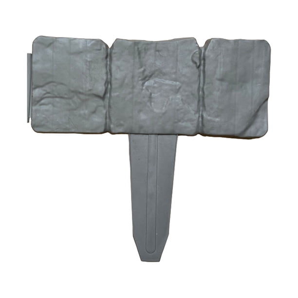 Btafrte 10 Uds. Bordes Césped para Cercas Bordes Flores Plantas Plástico para Patios (gris)
