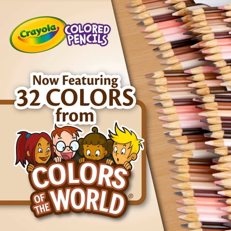 CRAYOLA COLORED PENCIL SET, COLORS OF THE WORLD, 150 CT, BACK TO SCHOOL SUPPLIES, COLORING GIFTS FOR KIDS, AGES 5+