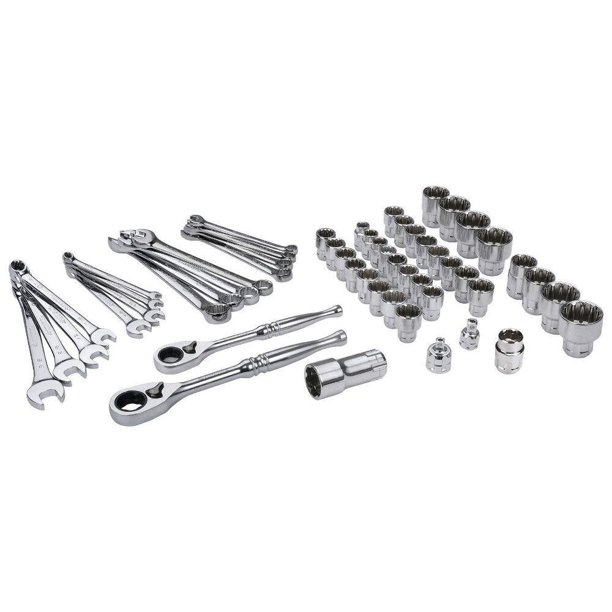 Husky Socket & Ratchet Set 54 pc 3/8 Inch & 1/2 in Universal Pass Thru