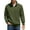 Army Green, variant on Mens Quarter Zip Pullover Quilted Sweatshirt Knit Long Sleeve Mock Neck Sweater Polo with Pocket