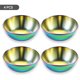 thumbnail image 4 of Salsa de acero inoxidable Sushi Platos Especias Placas de vinagre Documentos Doble Cuencos Postre de vajilla para el comedor Colorido 4 piezas Eigraketly  HA059407-04, 4 of 7