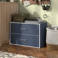 thumbnail image 6 of Furniture of America Brooks Stackable 2-Drawer Wood Steel Blue Cabinet, 6 of 10