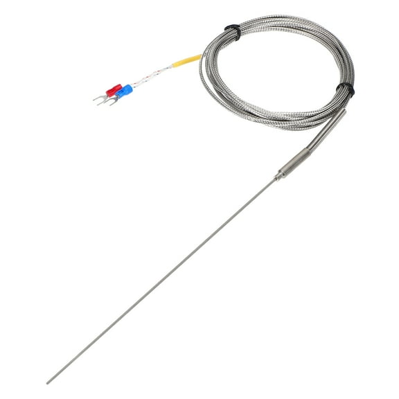 Uxcell K Type Thermocouple Temperature Sensor Probe 1.5x200mm 9.8ft Wire 0 to 1100°C(32 to 2012°F) Stainless Steel