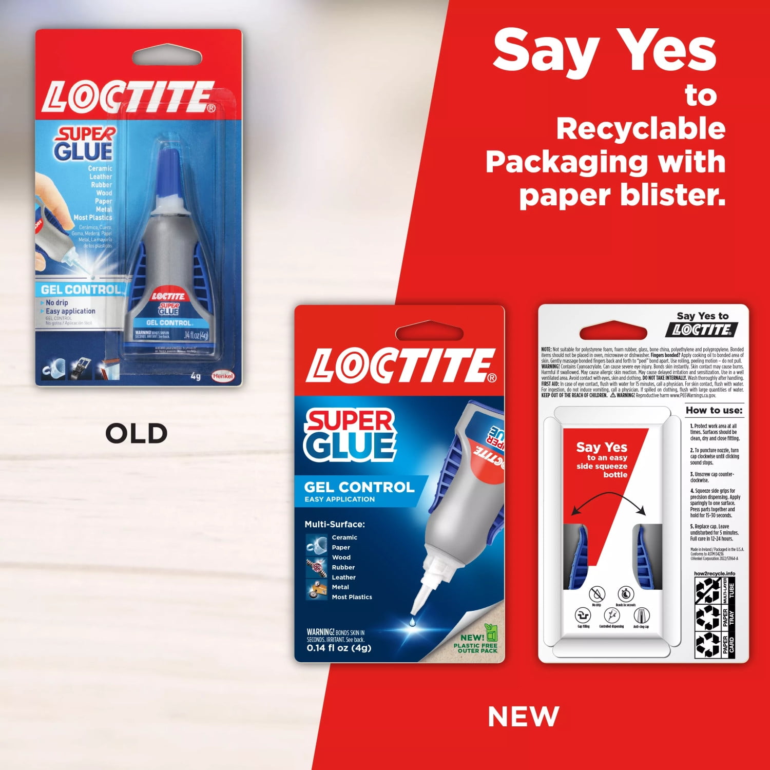 Loctite Super Glue Gel Control, Pack of 1, Clear 4 g Bottle 
